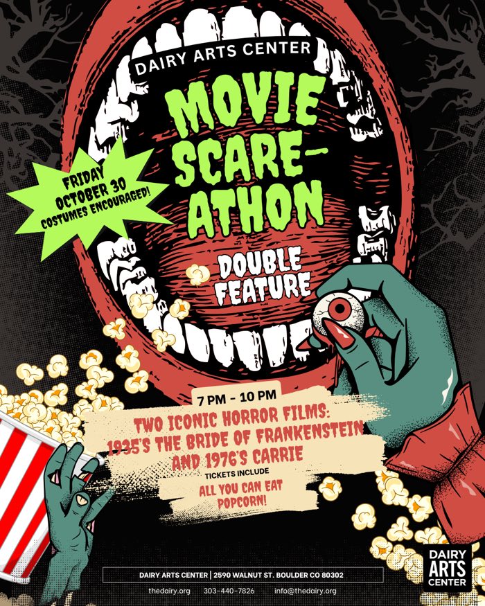 Dairy Arts Center Movie Scare-a-thon Double Feature poster